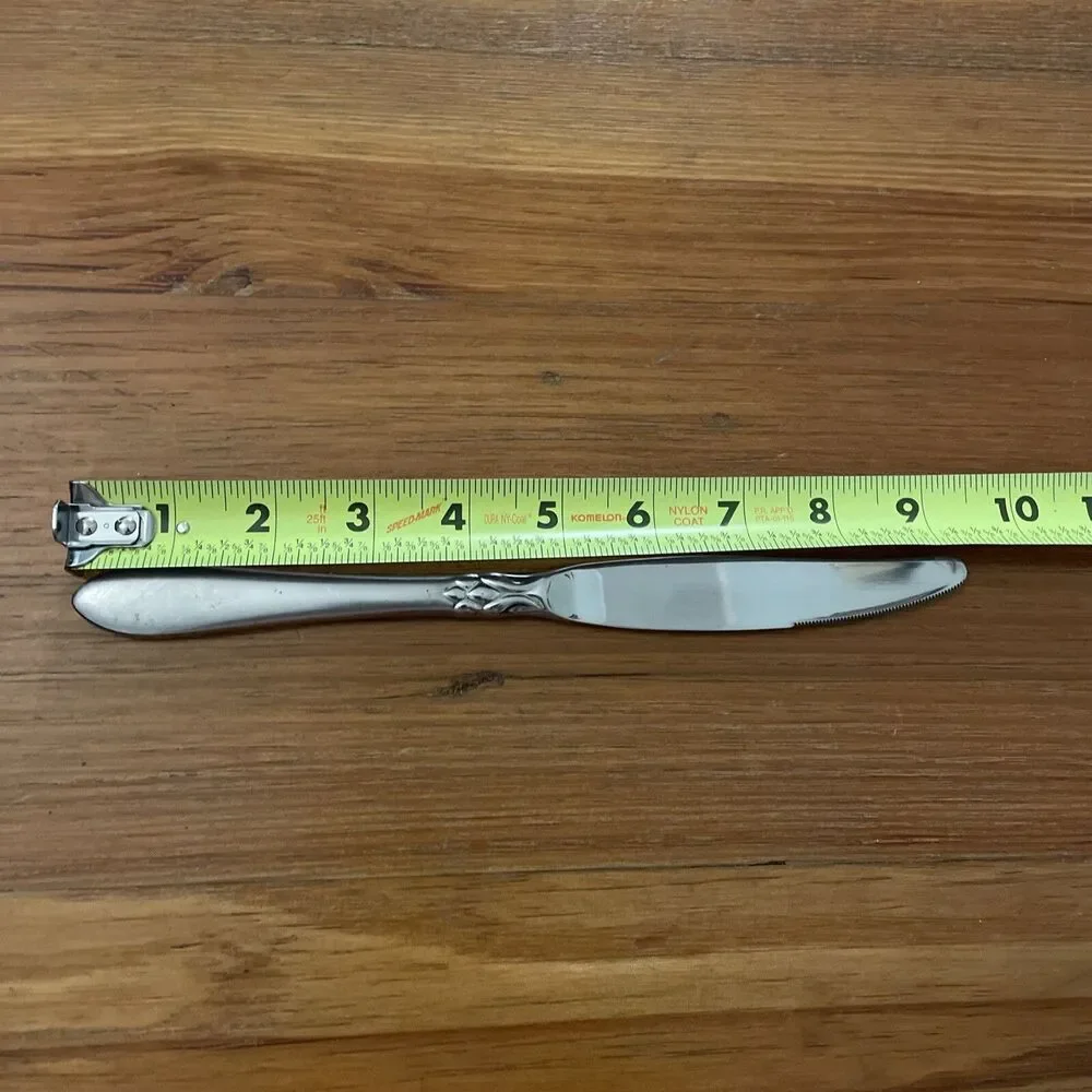 Oneida Jacqueline Frosted Stainless Dinner Knife 9 5/8 in Discontinued Set of 2